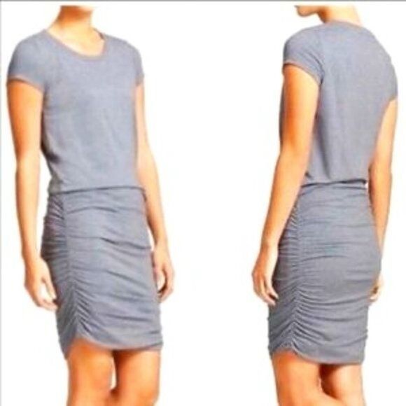 Athleta Topanga Stretch MIDI Dress Pullover Ruched Leisure Soft & Comfortable M - Picture 13 of 13